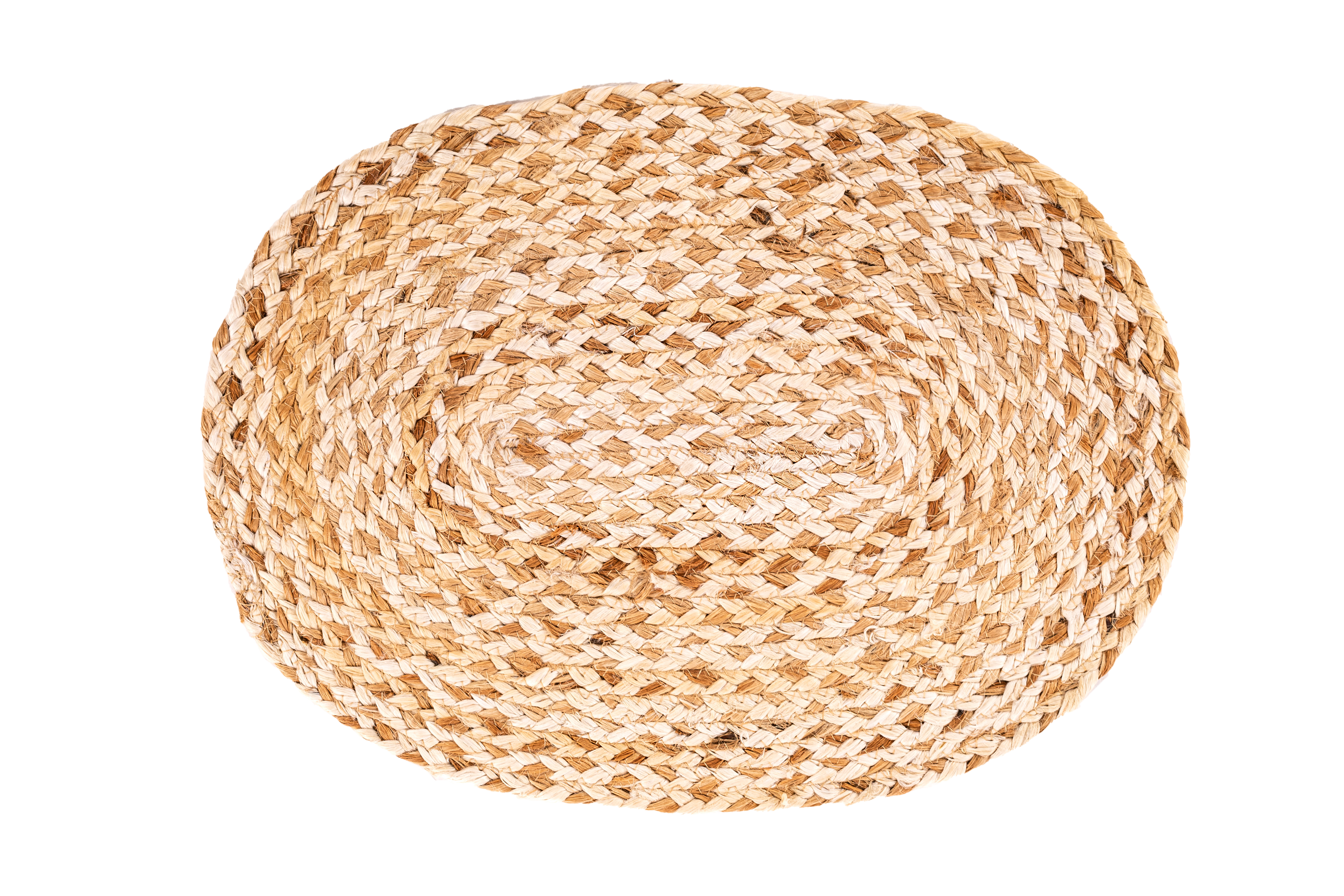 Placemat jute golden bleach oval 33x45cm