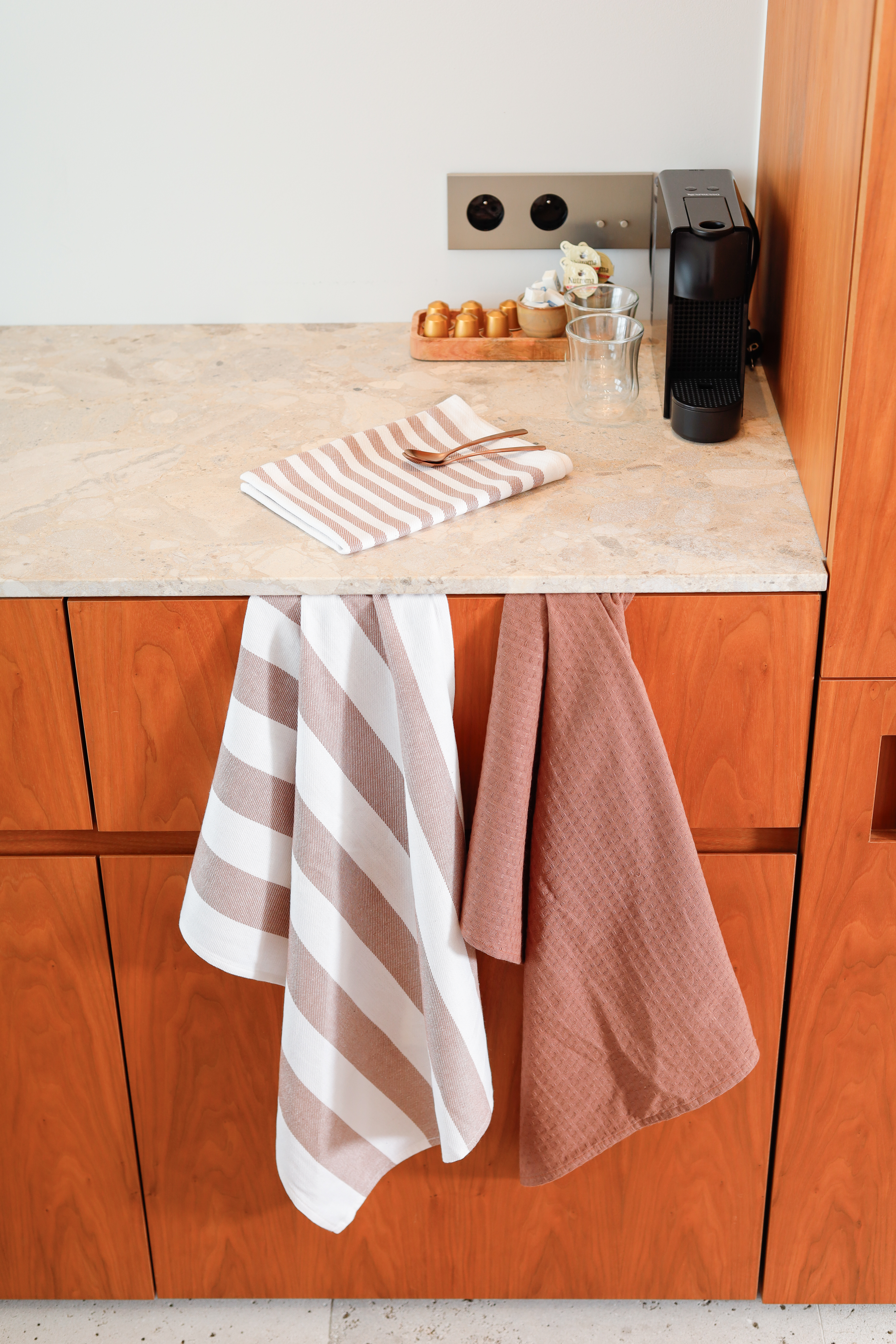 Kitchentowel MARRA - SET/3 - 51x74 cm, cognac