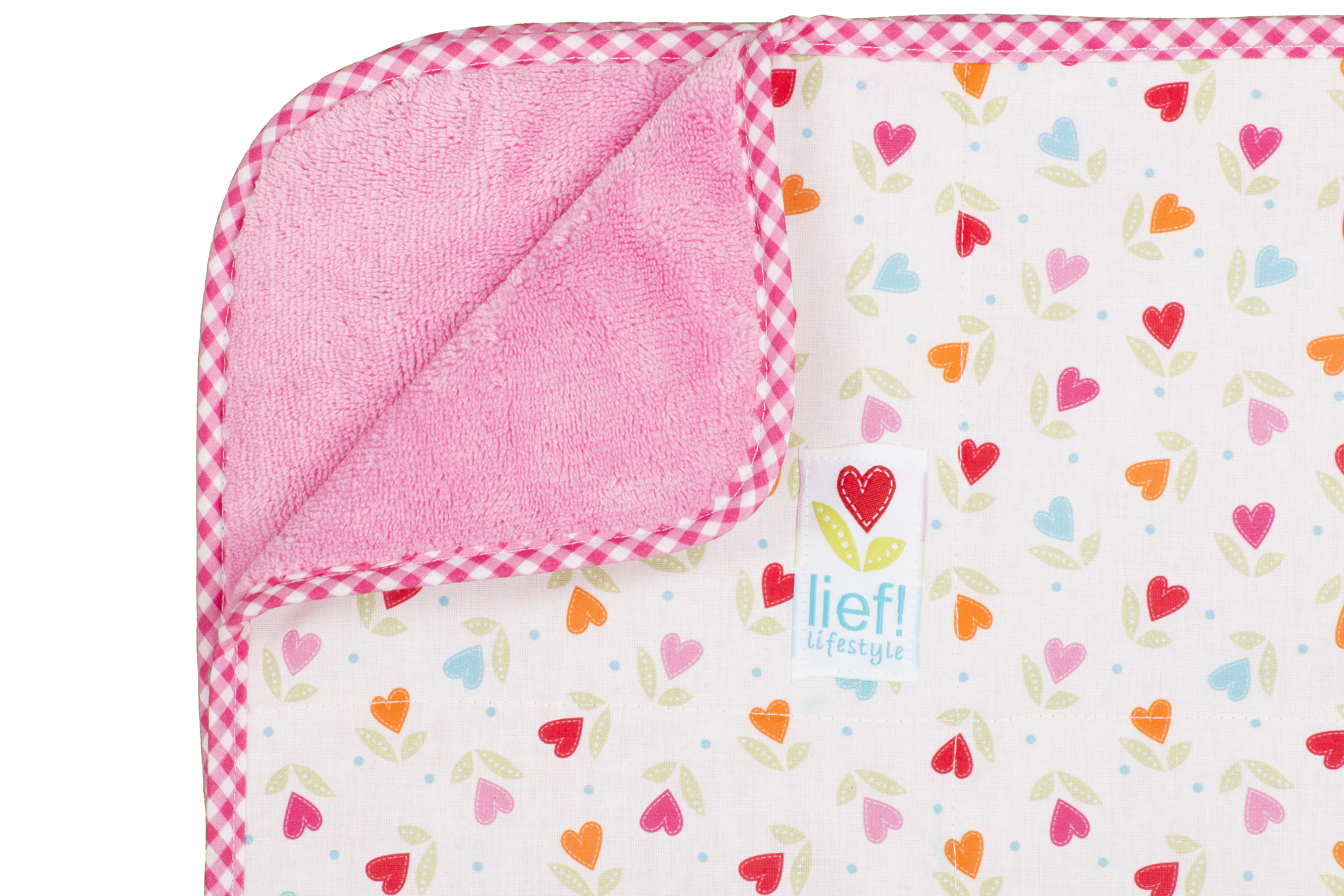 Quilted blanket Girl hearts, 100x150 cm