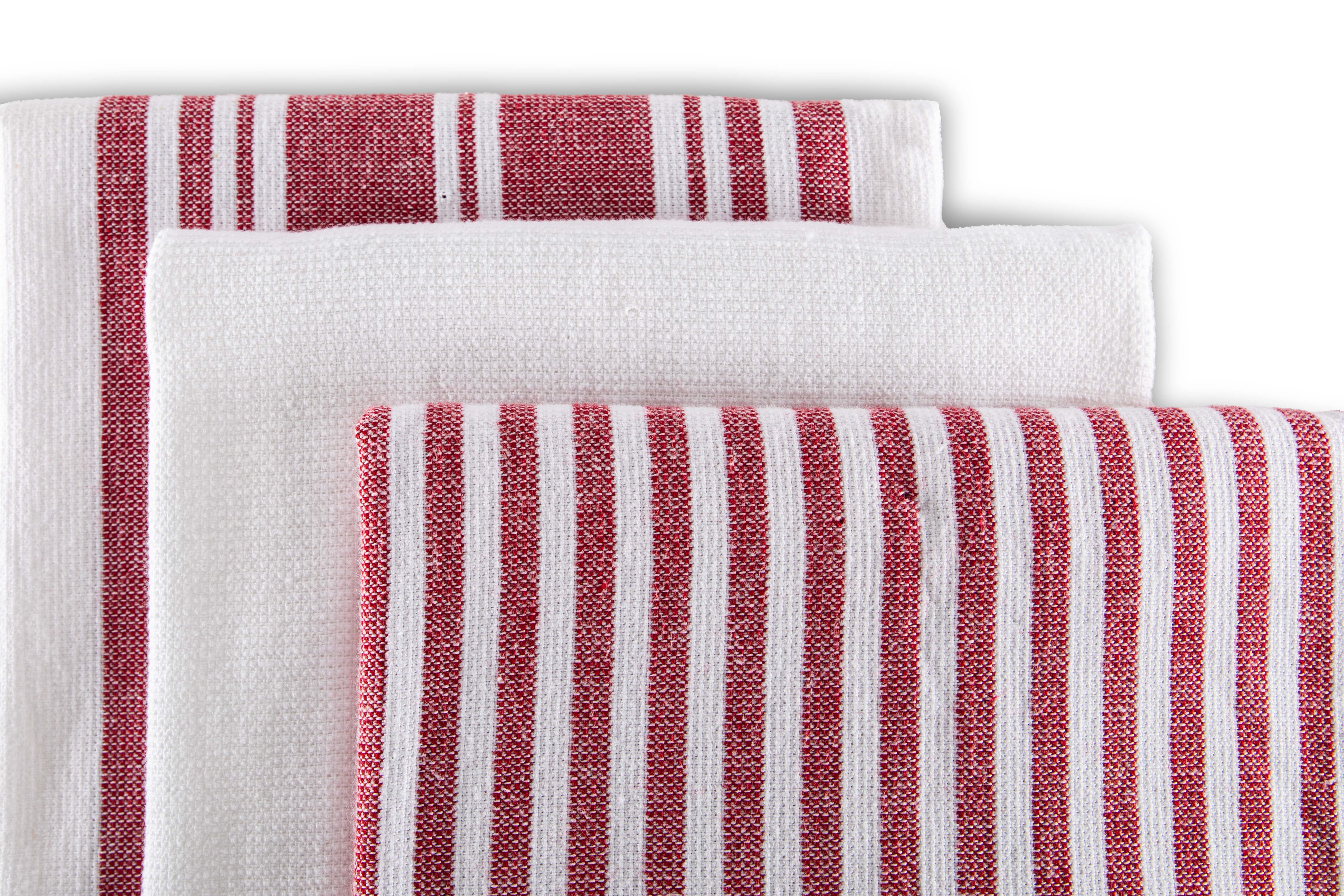 Torchons Culinary Duo Stripe 50x76 rouge, set3