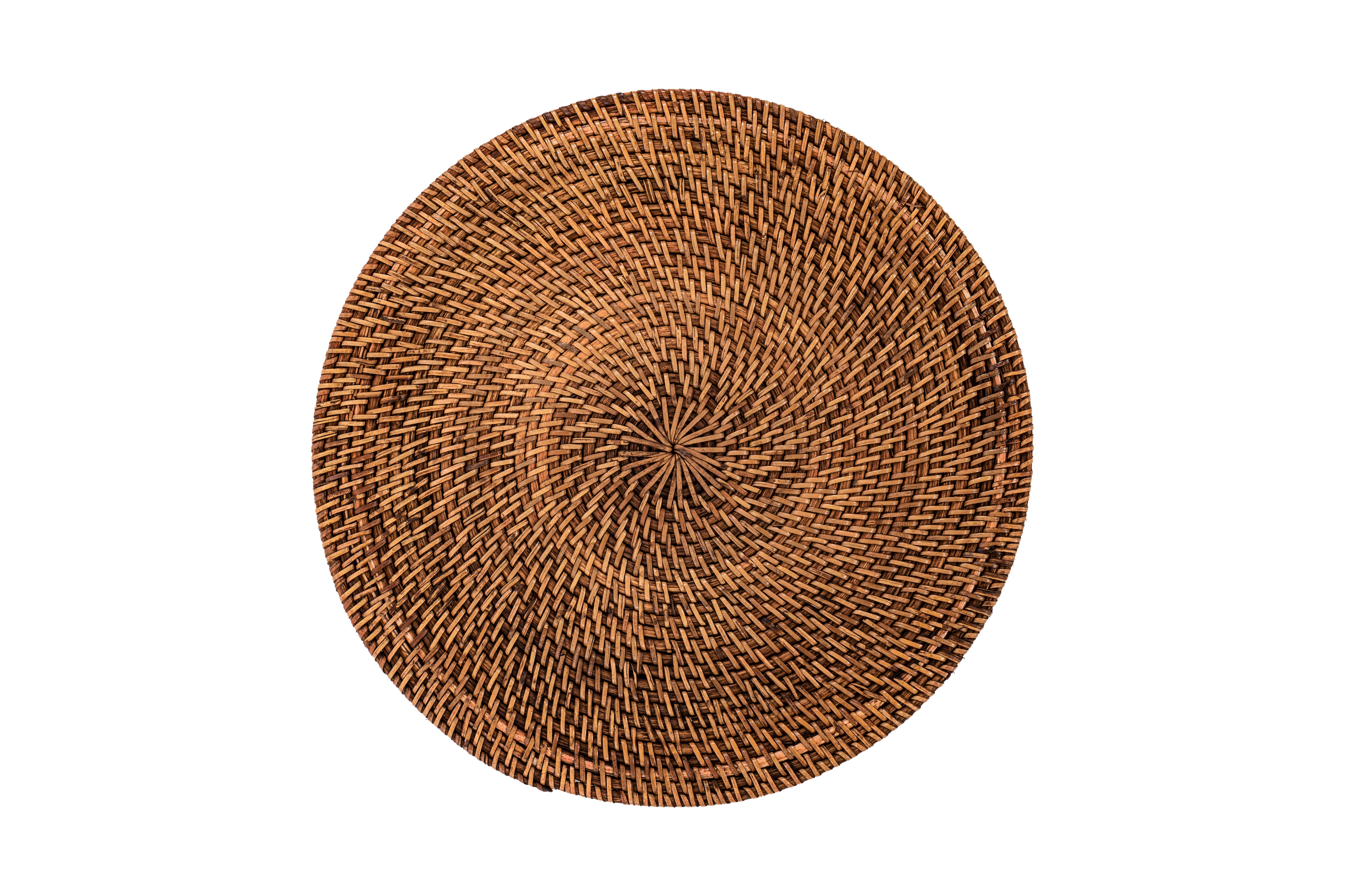 Potonderzetter RATTAN - rond - dia 15 cm, bruin