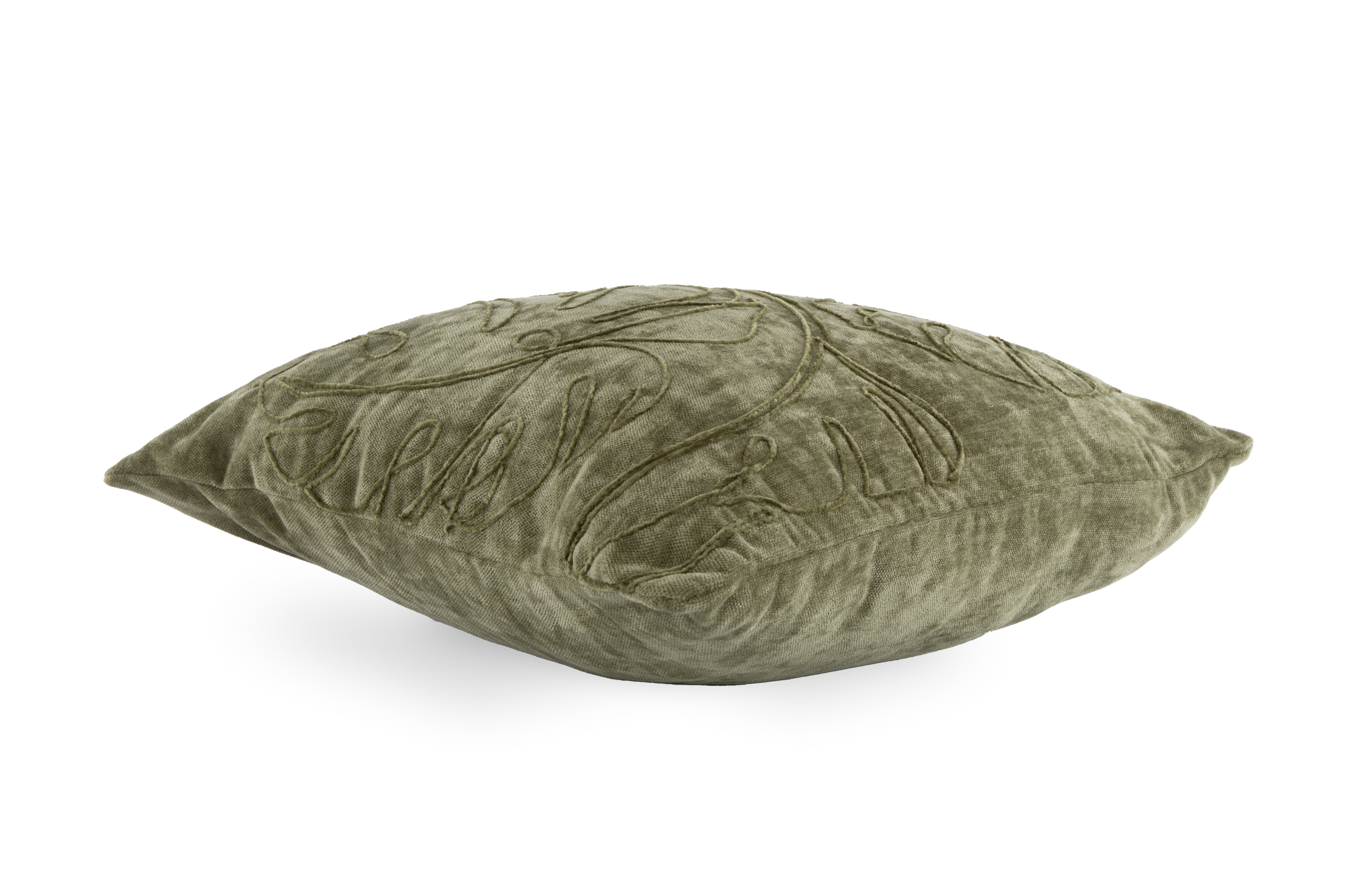 Cushion (filled) JULOT MONSTERA - 45x45 cm, green