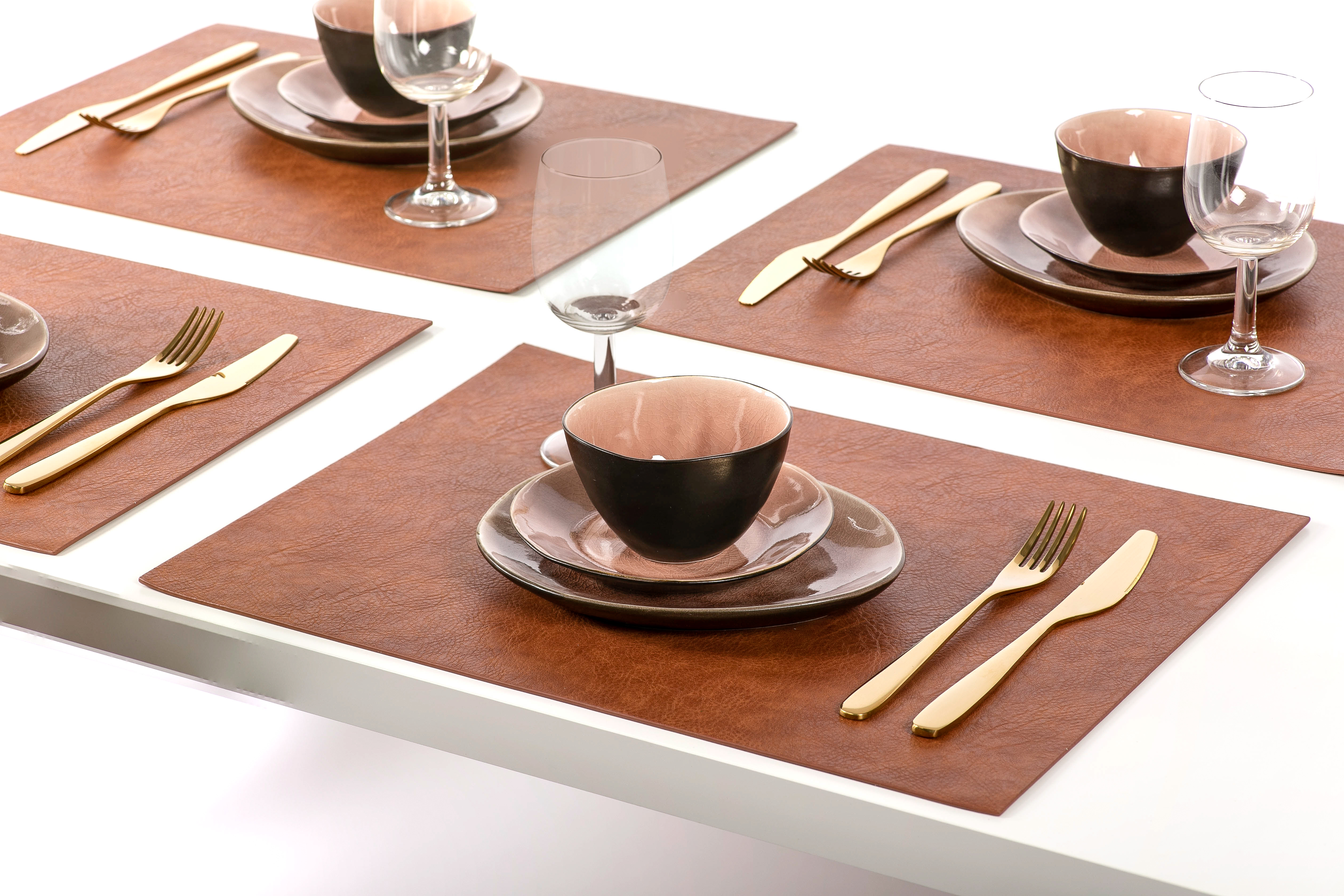 Placemat TROJA, 33x45cm, caramel - set of 4 in giftbox