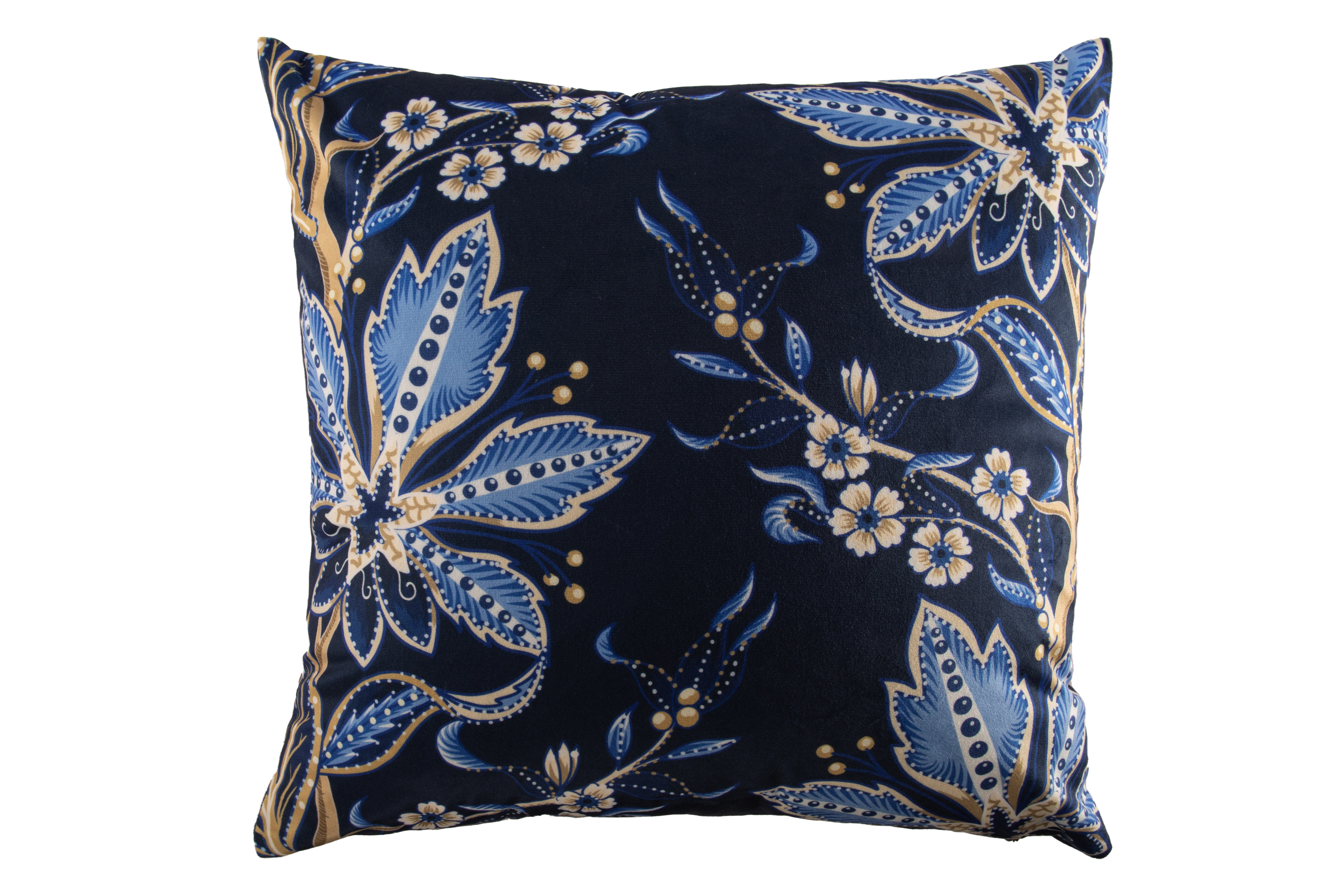 Cushion (filled) 43x43 cm, Blue flowers - 01