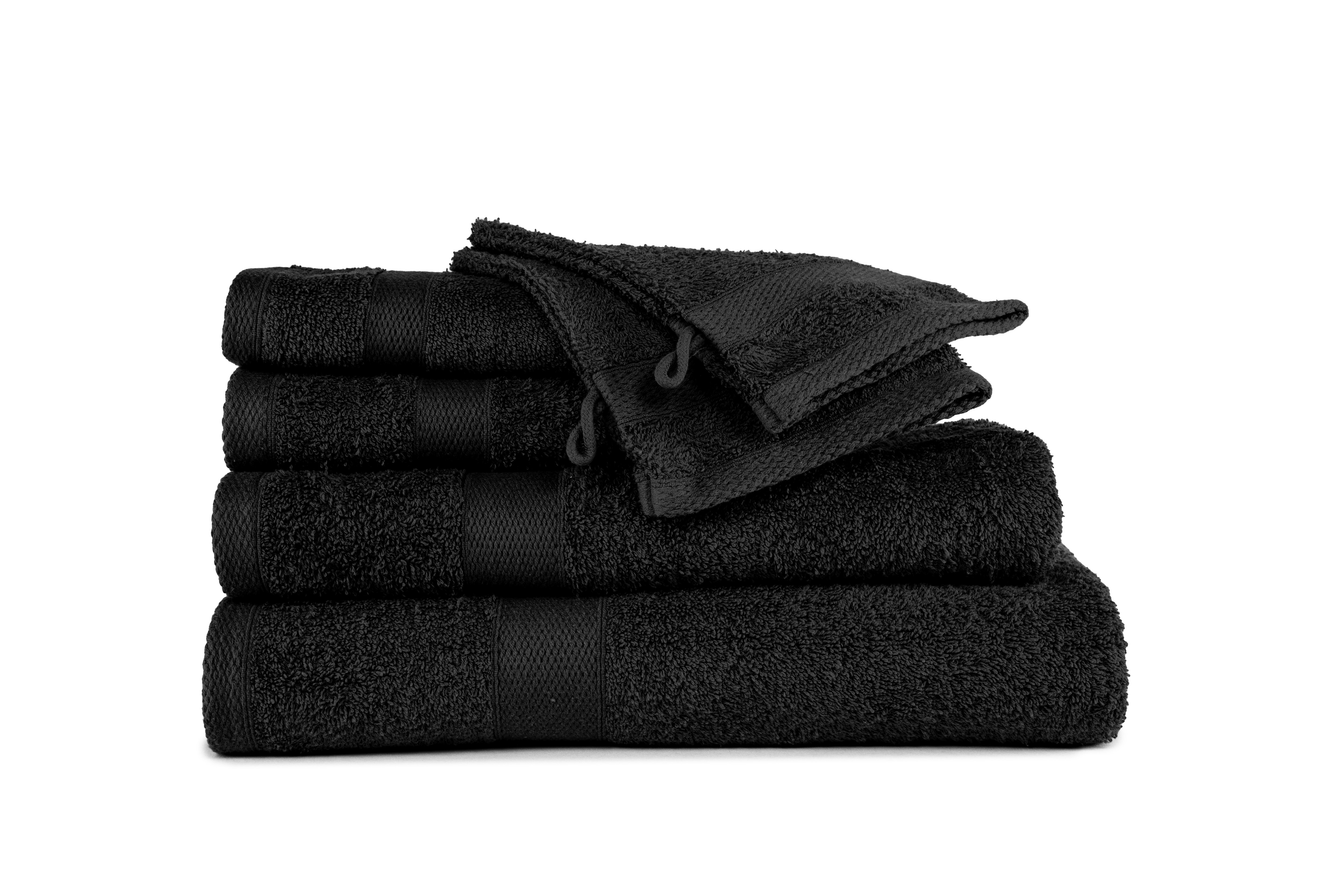 Bath towel 50x100cm, black