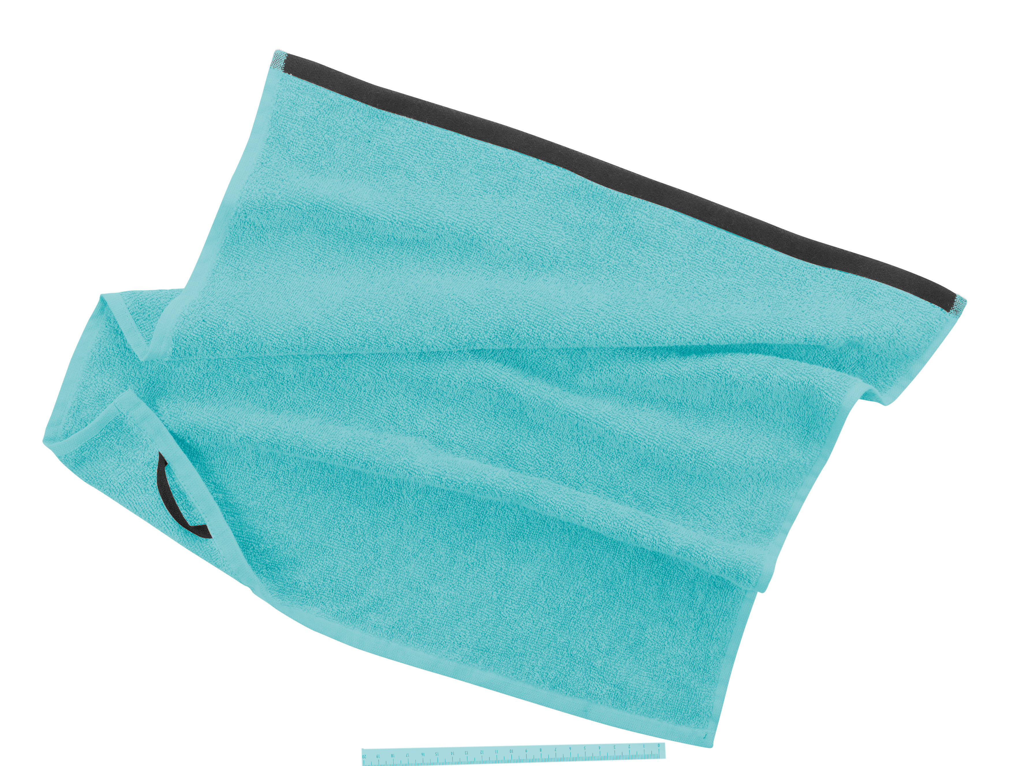 Square terry towel solid-no eyelet-with loop-set2,turquoise