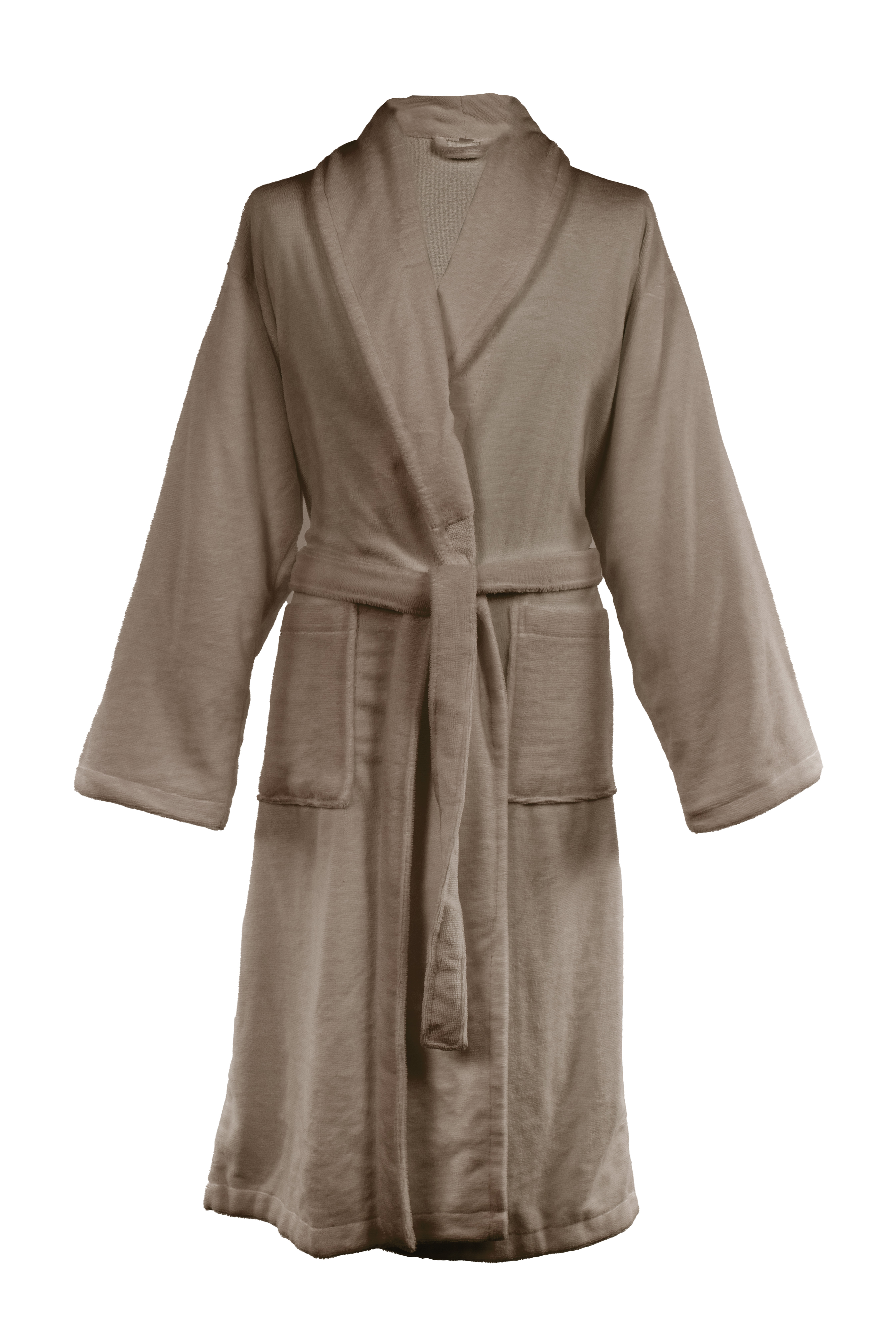 Bathrobe TRIGA - S/M - unisex, dark taupe