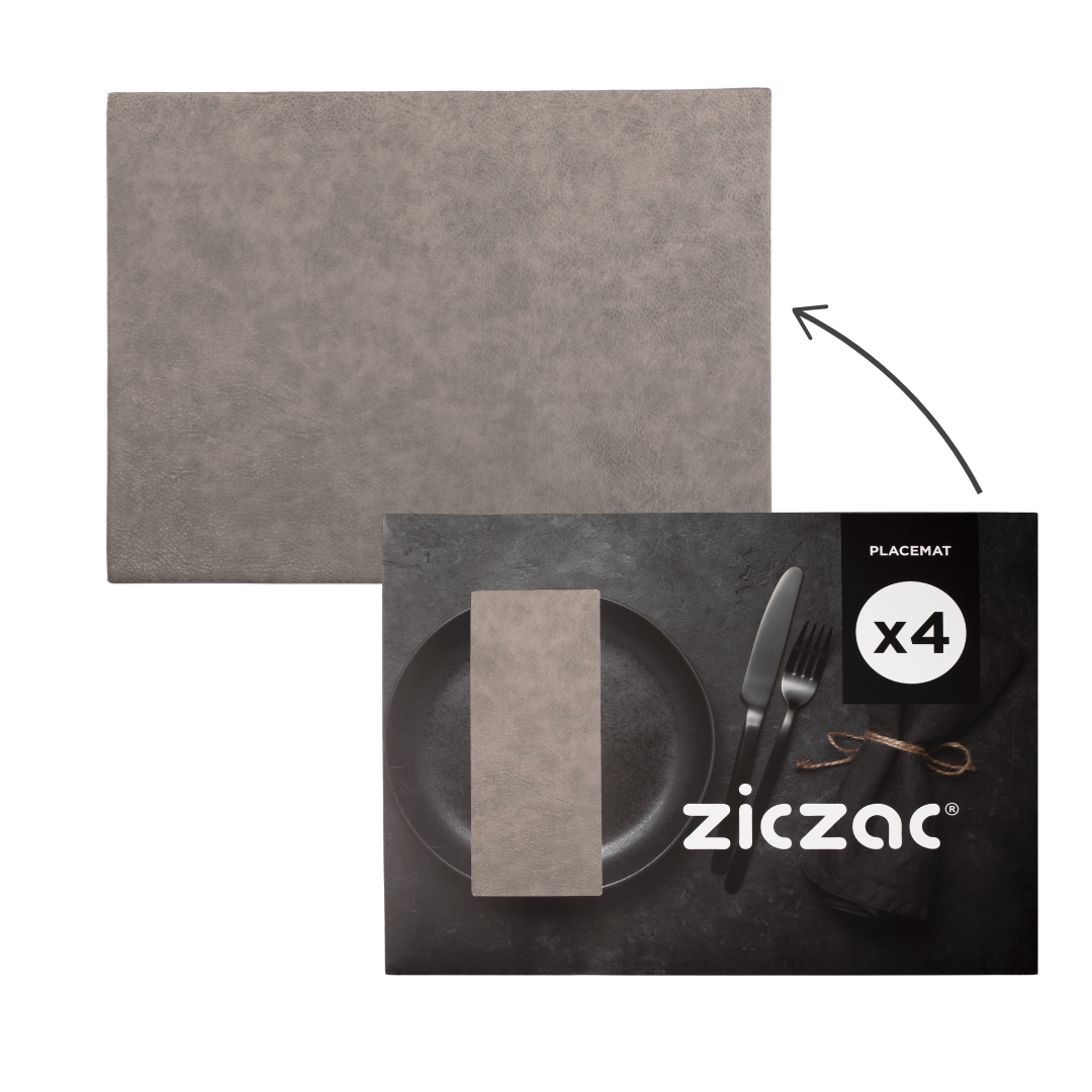 Giftbox set of 4 - Placemat TROJA- 33x45 cm, charcoal