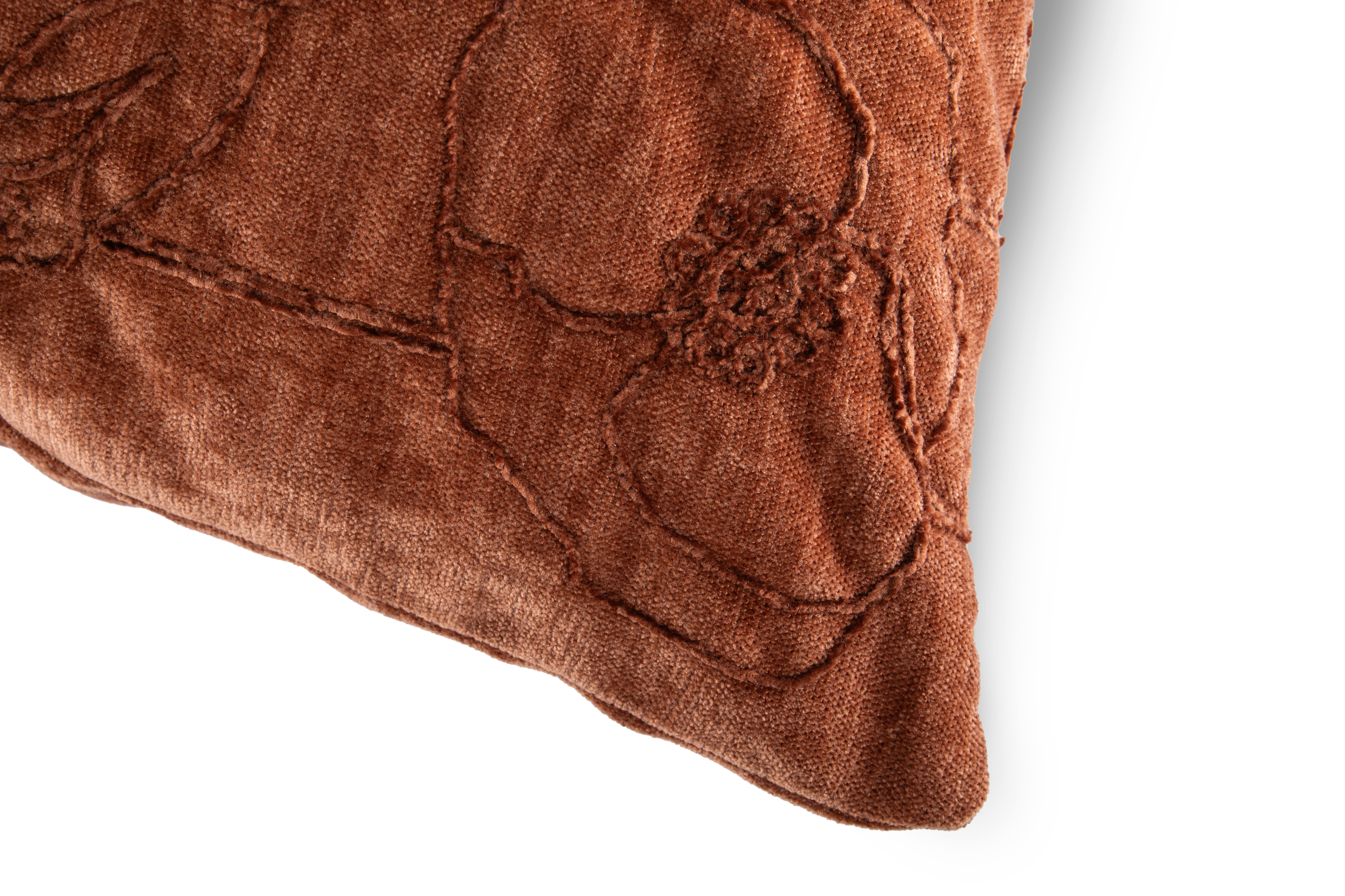 Kussen (gevuld) JULOT POPPY - 45x45 cm, cognac