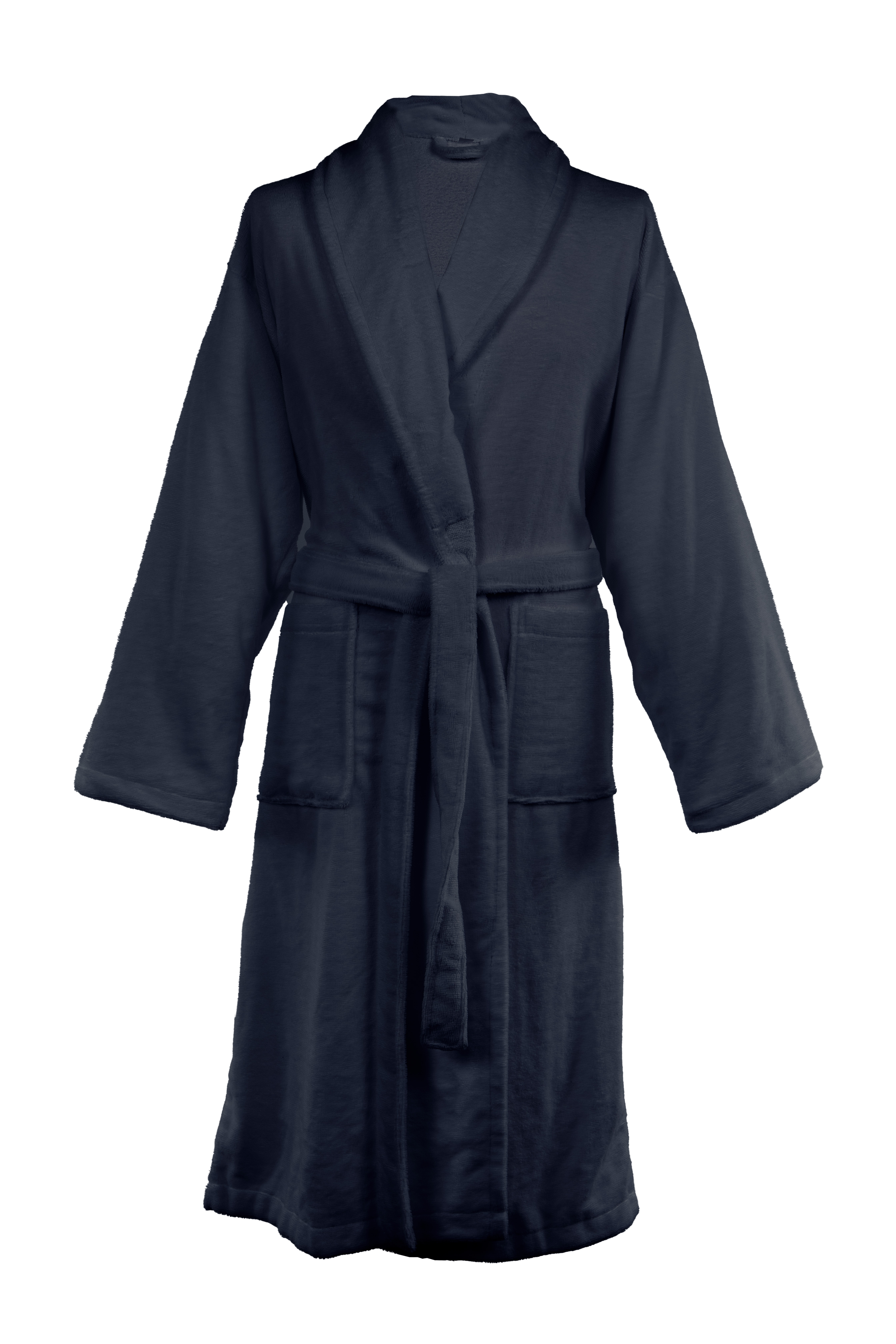 Bathrobe TRIGA - L/XL - unisex, navy blue