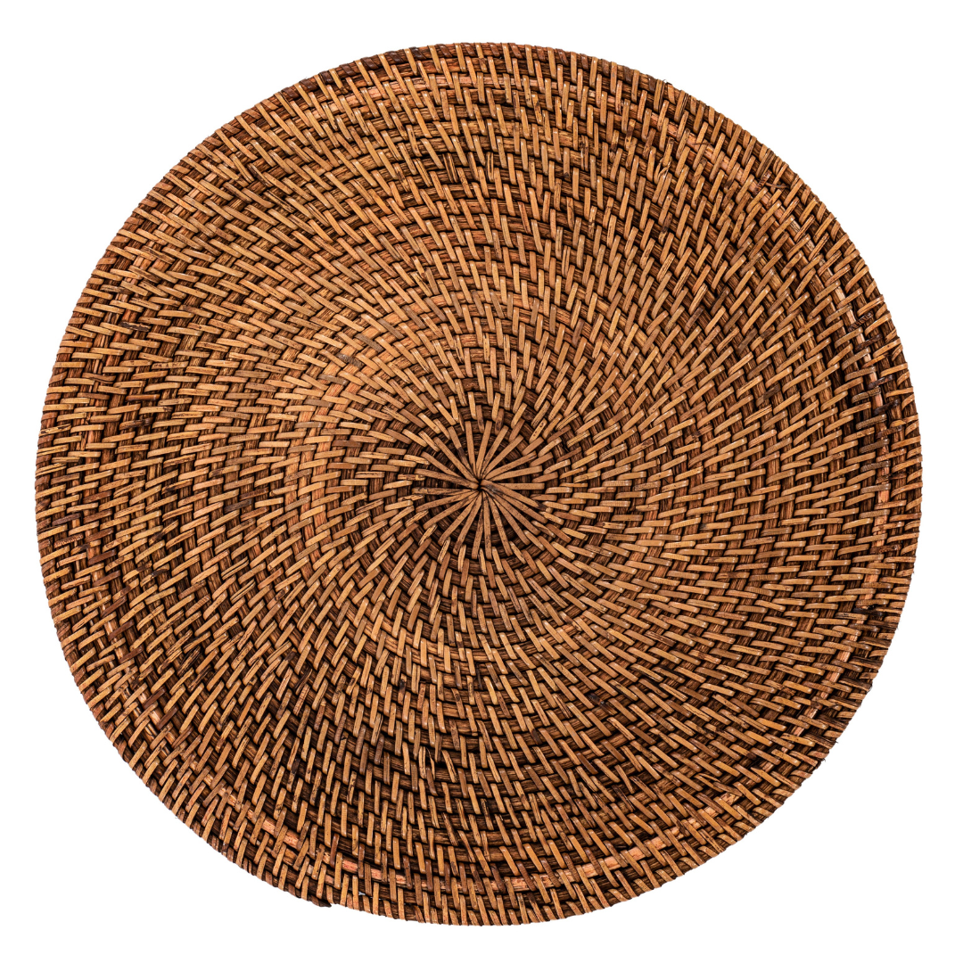 Trivet RATTAN - round - dia 15 cm, brown