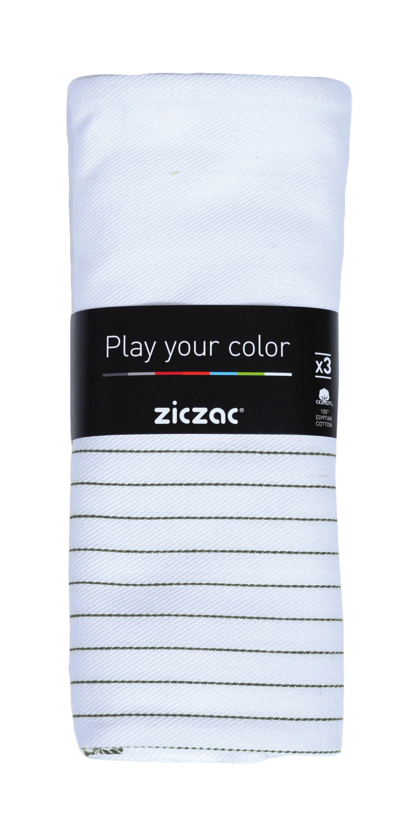 ECO THINSTRIPE Kitchen Towel 50x70 cm, White/Black