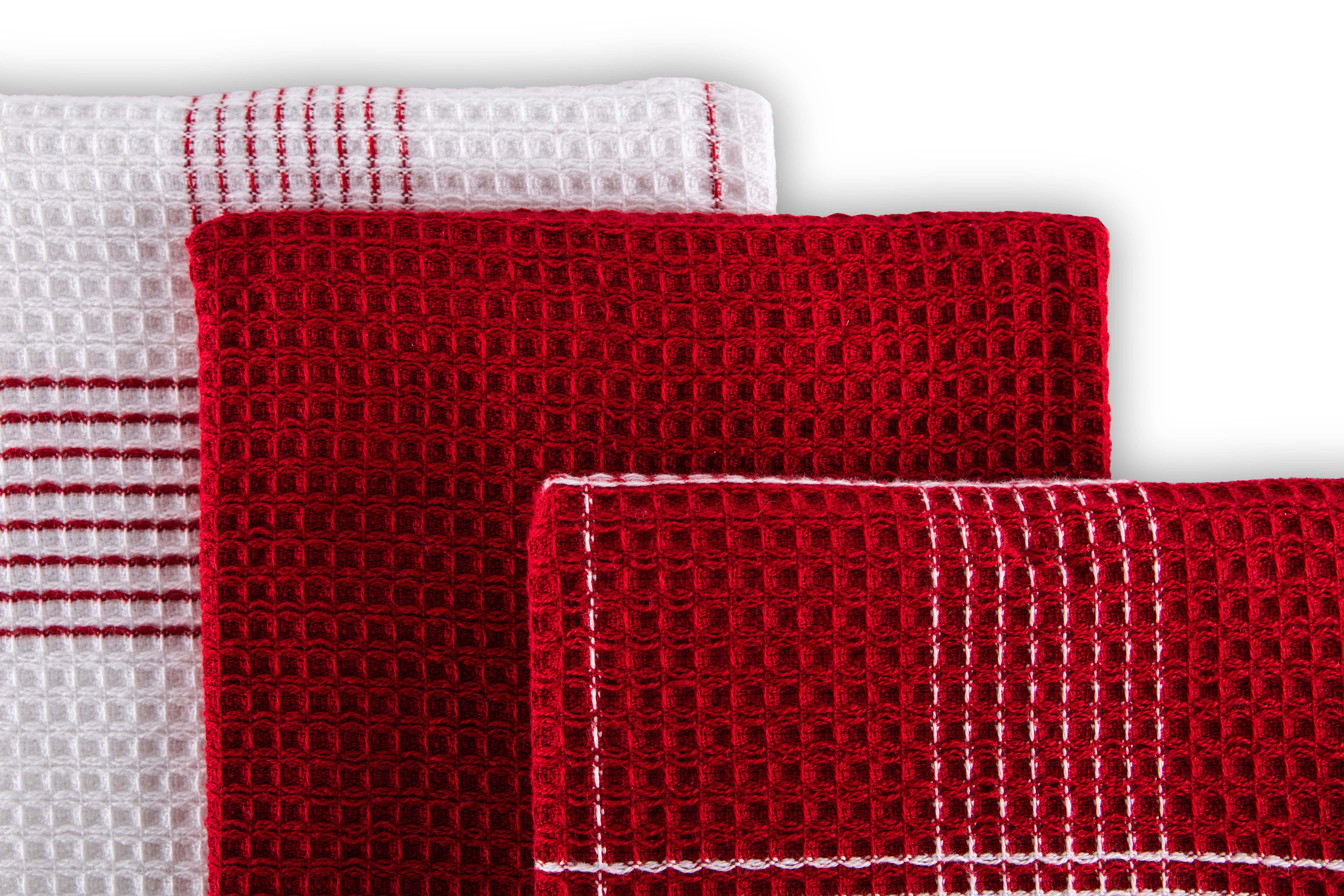 Kitchentowels Culinary Duo Waffle 50x76 red, set3