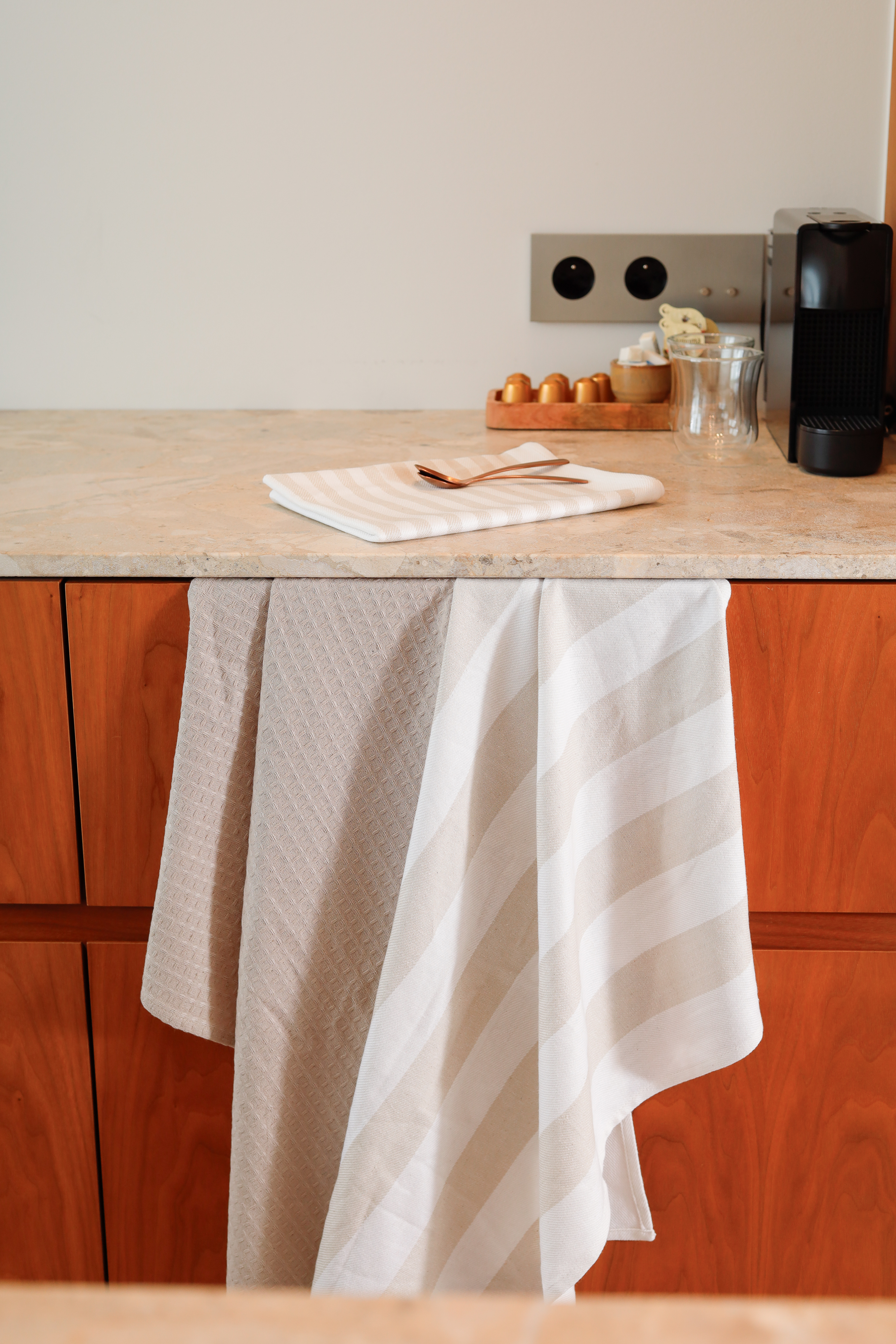 Kitchentowel MARRA - SET/3 - 51x74 cm, mushroom