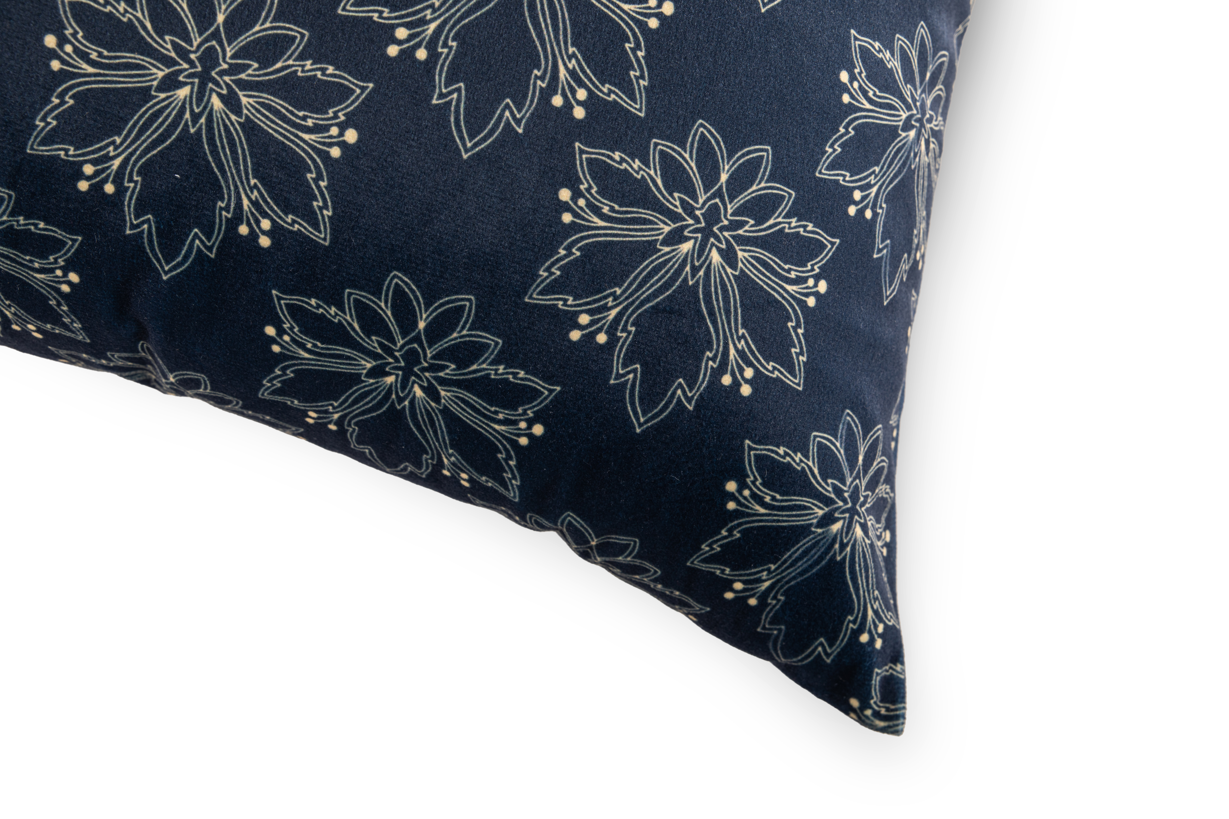 Coussin (rempli) 43x43 cm, Blue flowers - 04